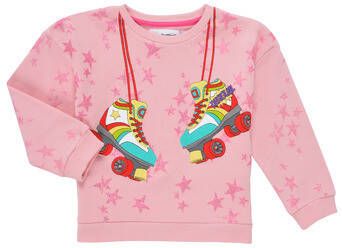 Desigual sweater met all over print roze