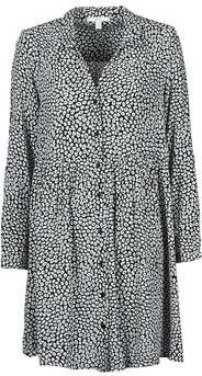 ESPRIT edc Women jurk met all over print zwart/wit