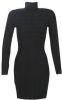 Morgan Gebreide, hoogsluitende mini-jurk in zwart online kopen