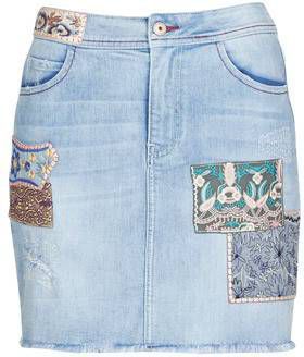 Desigual spijkerrok met borduursels