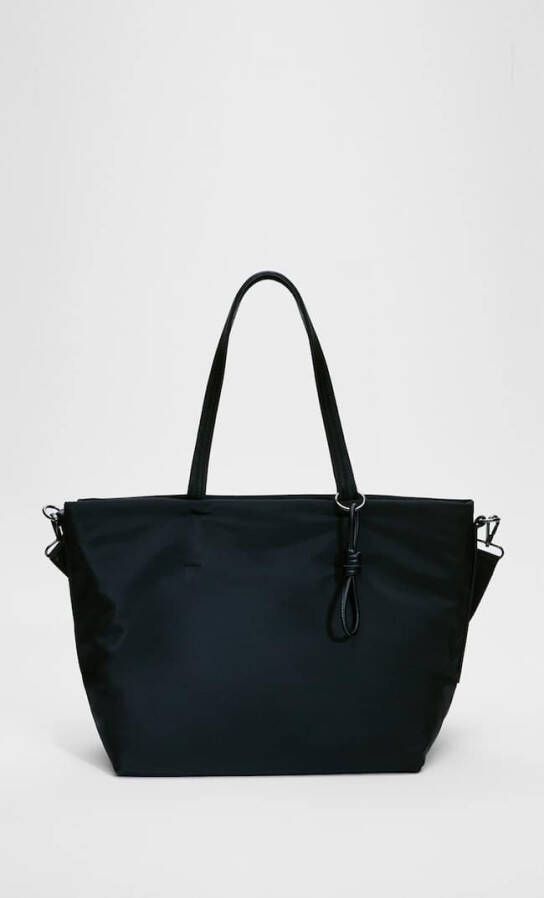 Stradivarius Basic Stoffen Shopper Zwart