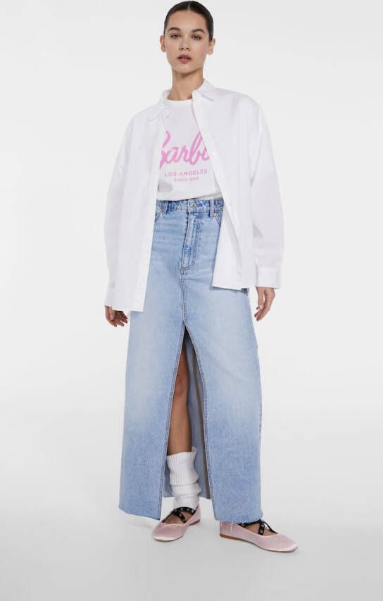 Stradivarius Boyfriend Blouse Wit