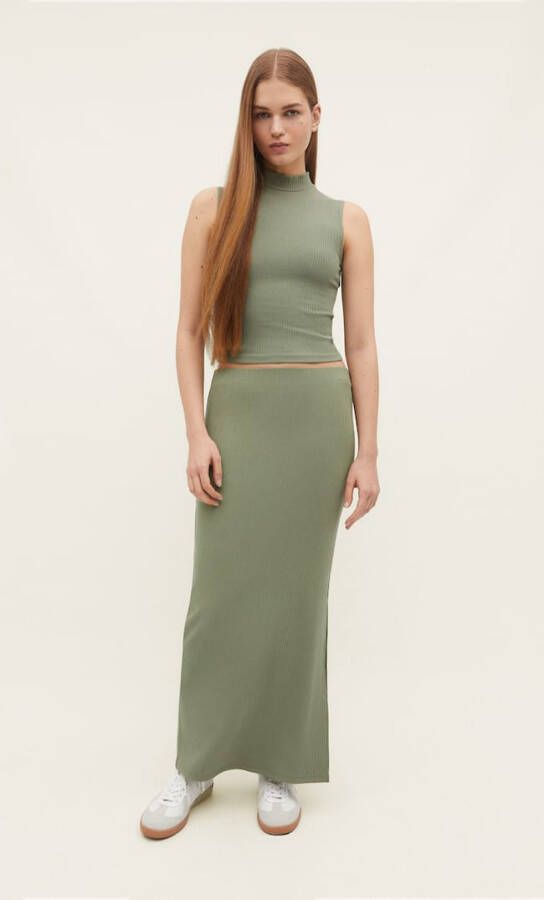 Stradivarius Geribde Midirok Kaki