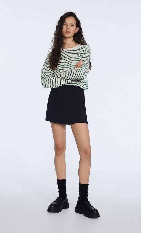 Stradivarius Gestreept T Shirt Groen