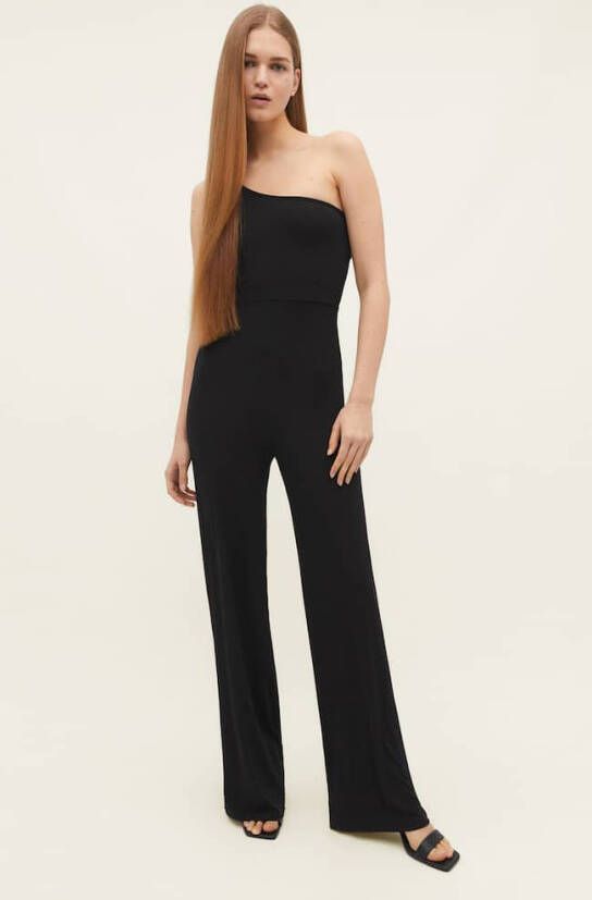 Stradivarius Jumpsuit Met Gekruist Rugpand Zwart