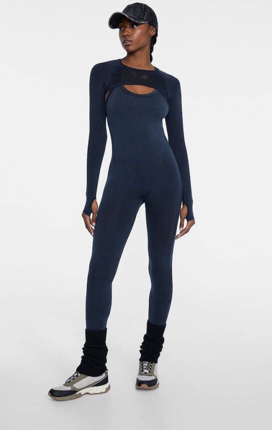 Stradivarius Naadloze Jumpsuit Donkergrijs