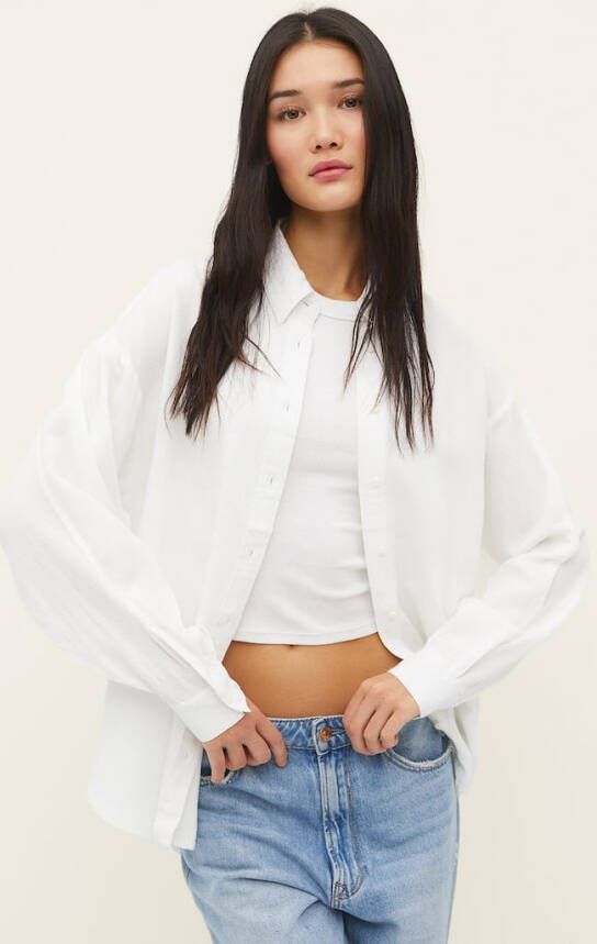 Stradivarius Rustieke Everyday Blouse Wit