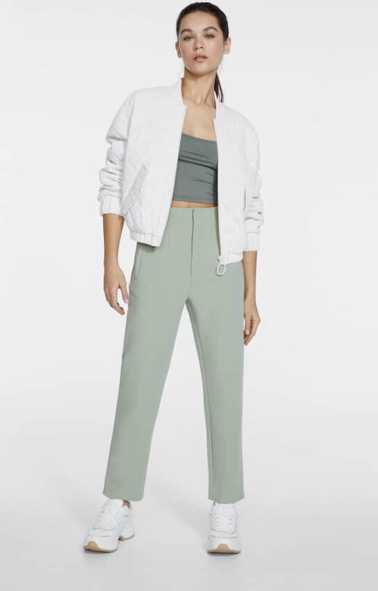 Stradivarius Smart Lange Broek Met Bandplooi Kaki 44