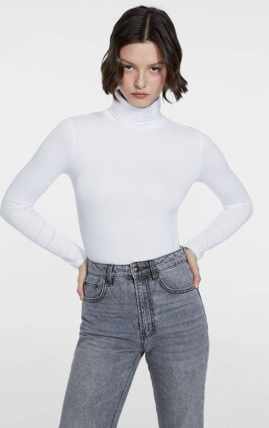 Stradivarius Top Met Col Wit