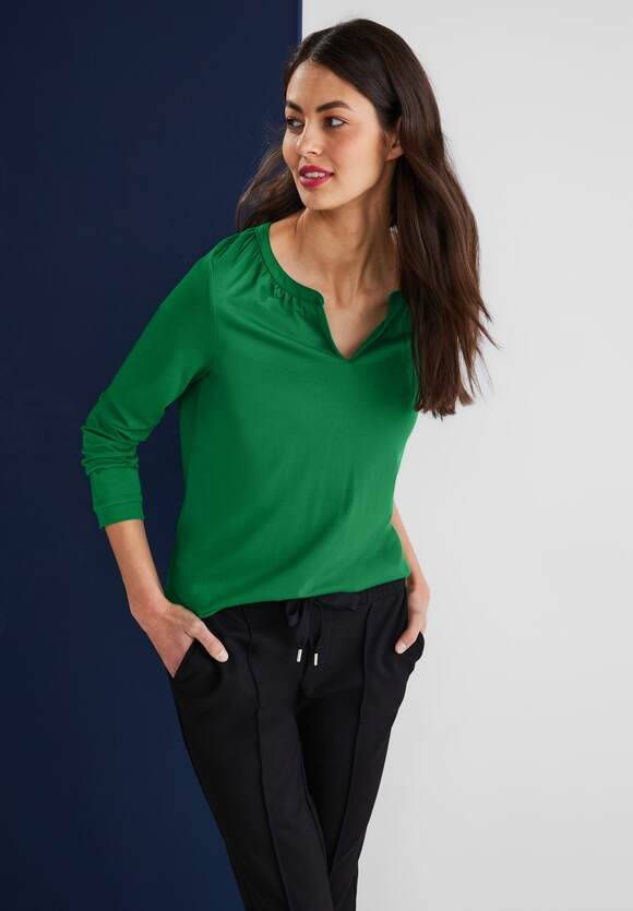 Street One Jersey shirt in effen kleur