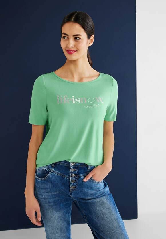 Street One T shirt met wording