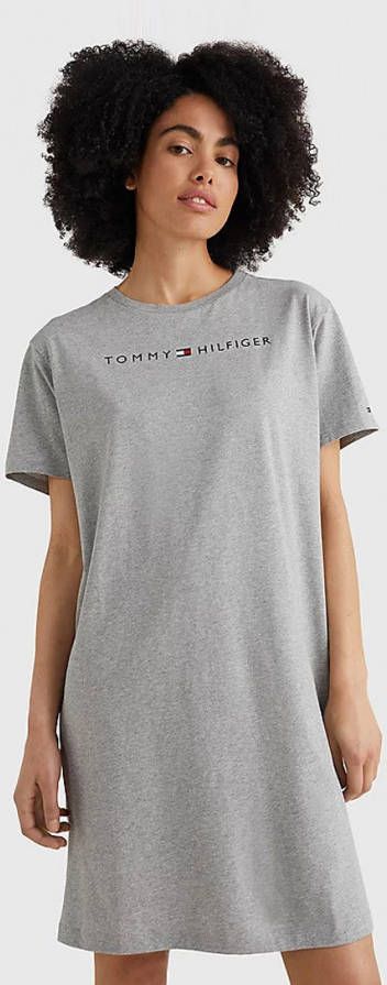 Tommy Hilfiger Nachtmode & Loungewear Rn Dress Half Sleeve Grijs