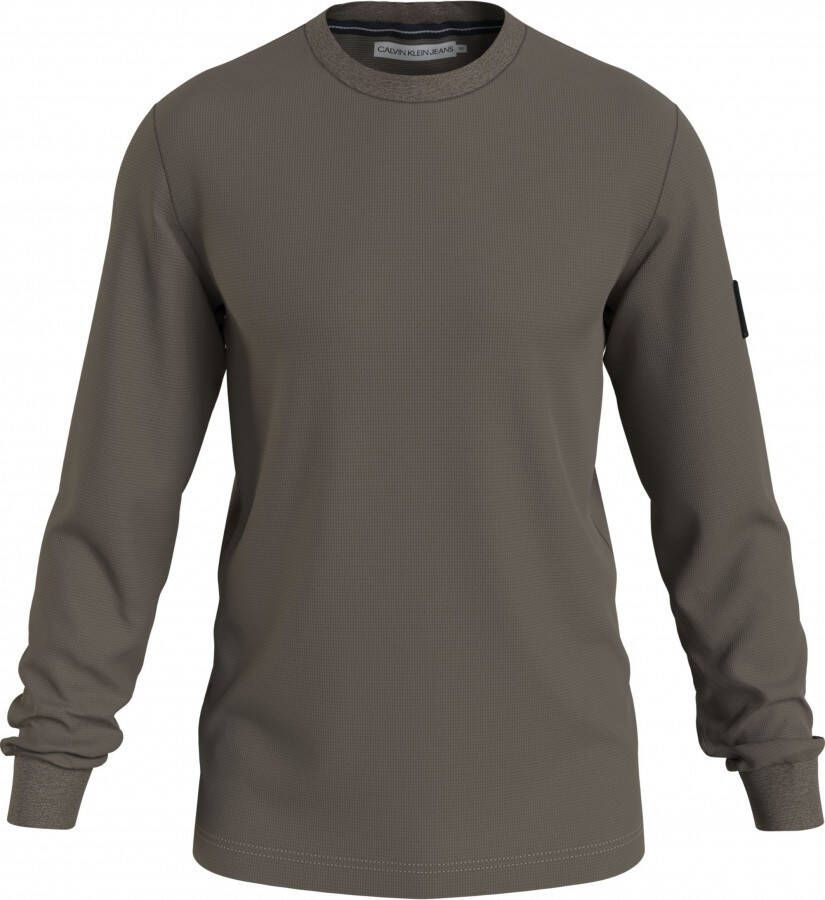 Calvin Klein J30j316610 waffle badge pe5 shitake &#xA0, longsleeve
