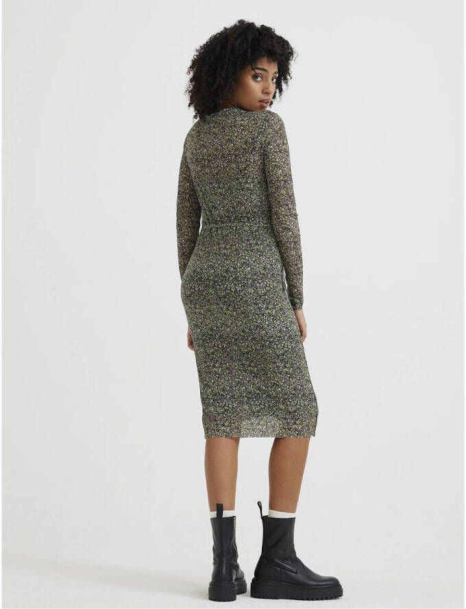 Catwalk Junkie Mint Maxi Jurk Dr Moss Flowers Mesh