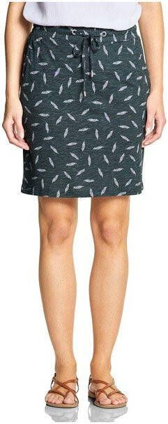 Rok in joggingstijl met print slate Groen