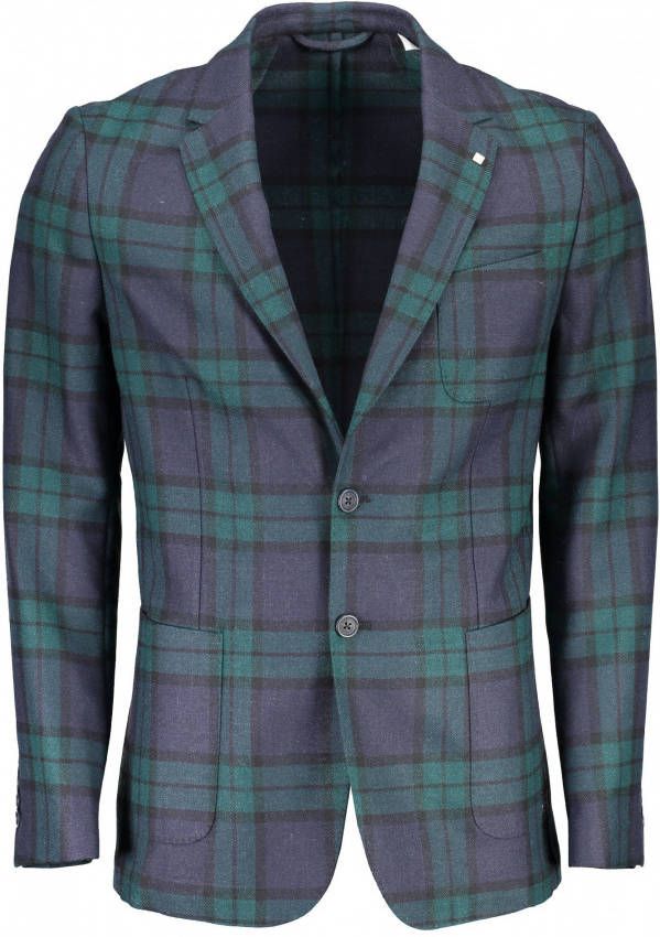Gant Single breasted colbert in wolblend met ruitdessin