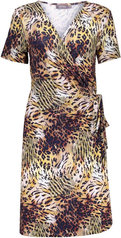 Geisha wikkeljurk LIZZ met all over print multicolor