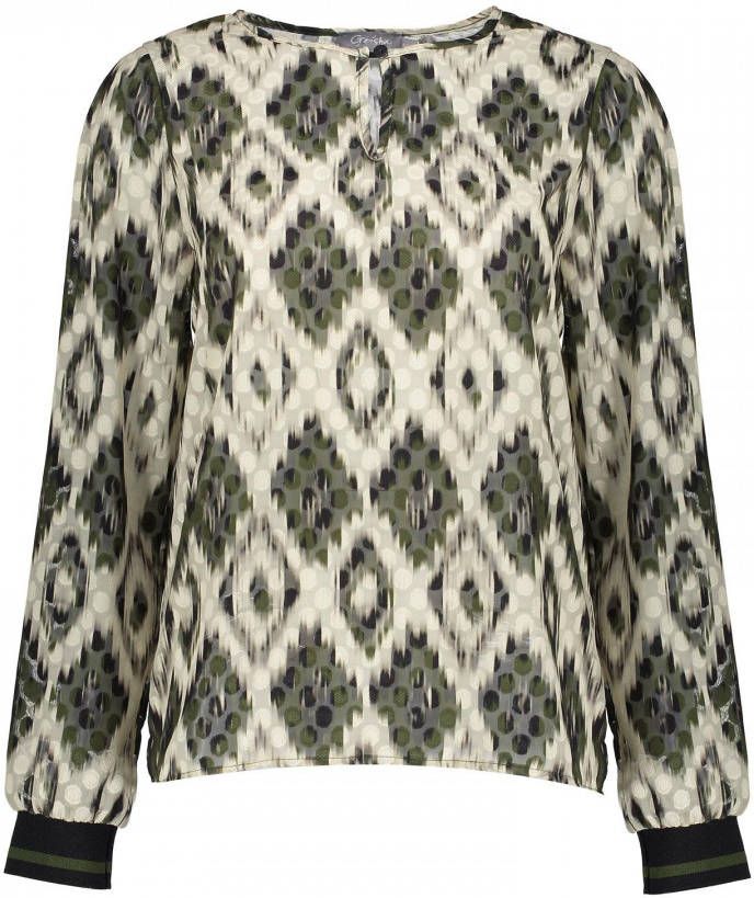 Geisha Blouse zonder mouw , Groen, Dames