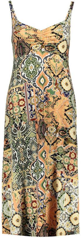 Geisha Dress long spaghetti aop