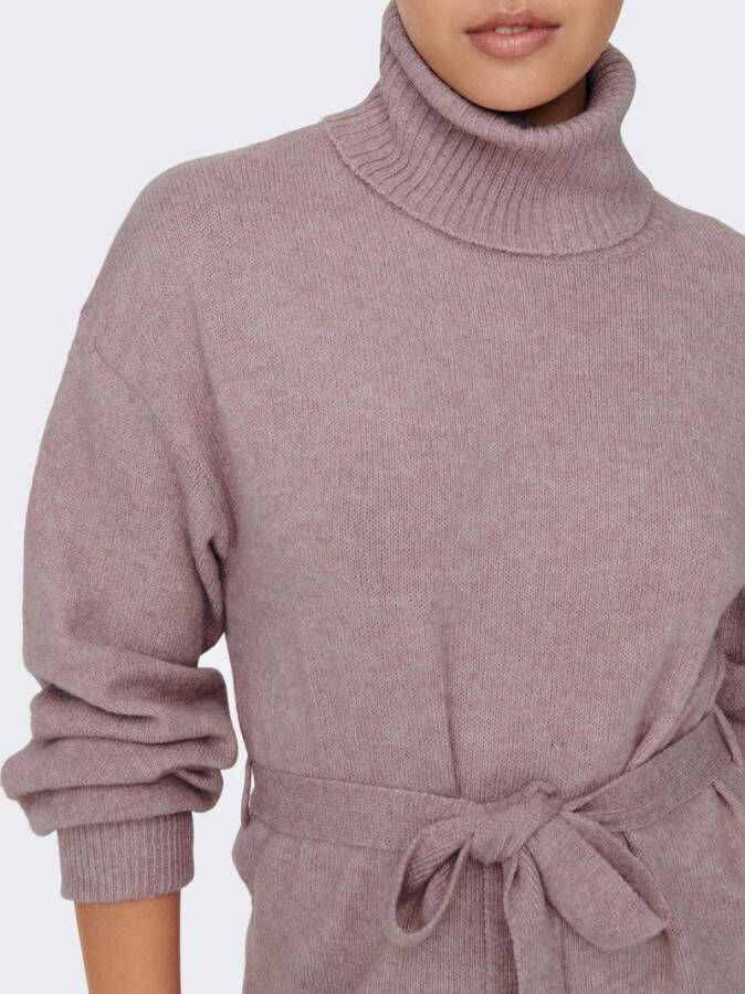 Jacqueline de Yong Gebreide jurk lange mouwen rolkraag