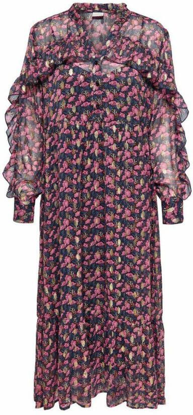 Jacqueline de Yong Midi jurk folie