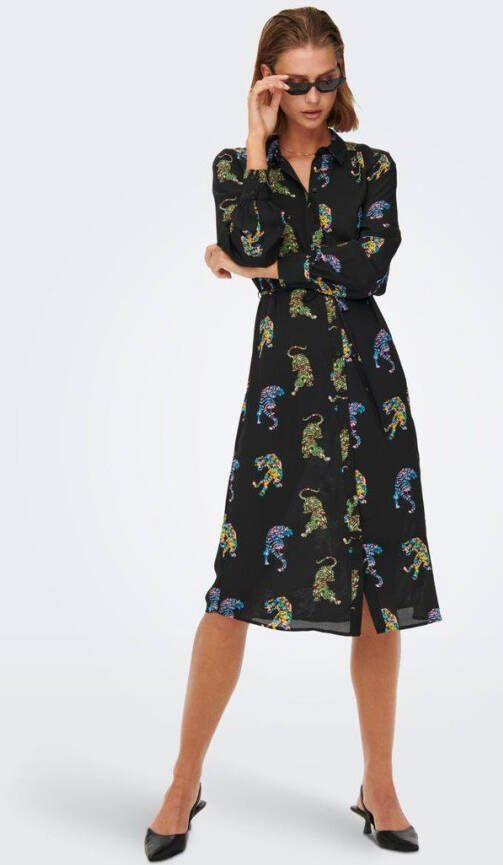 Jacqueline de Yong Midi jurk lange mouwen