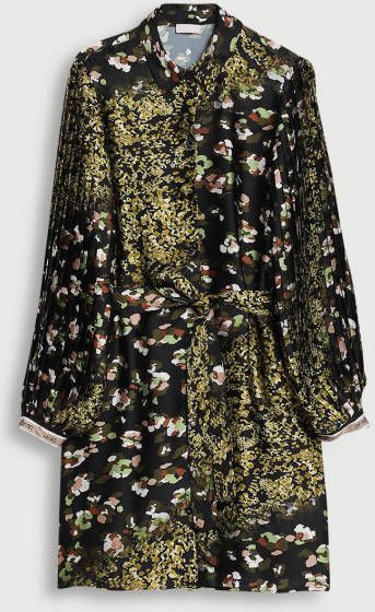 Liu Jo Printed satin shirt dress python