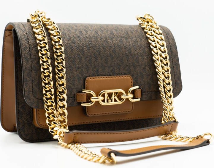 Michael Kors Heather grote schoudertas , Bruin, Dames