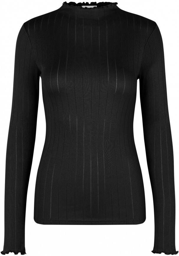 Modströ, m Issy fijngebreide longsleeve met opengewerkt dessin