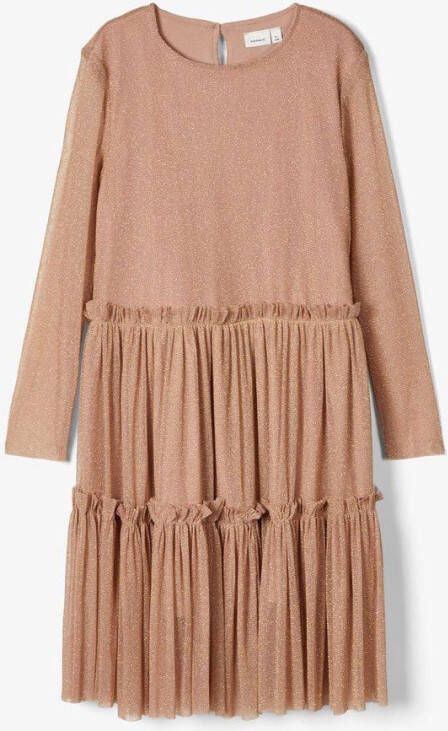 name it Midi jurk glitter laagjes
