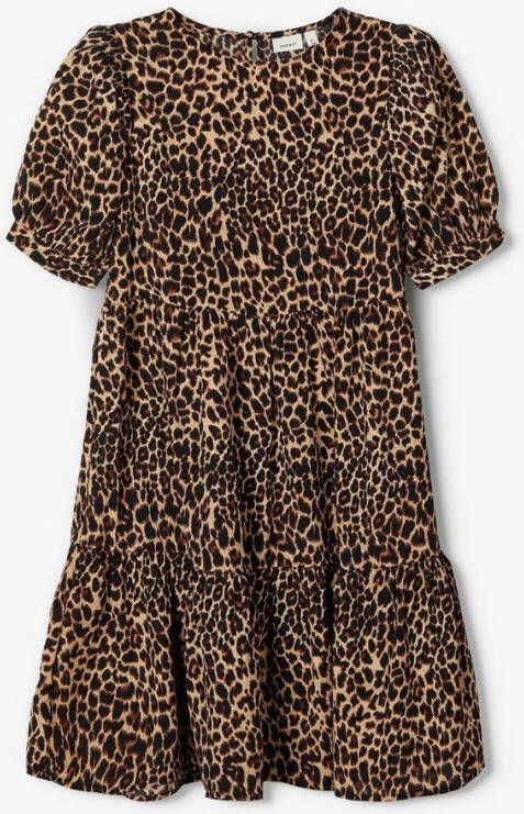 name it Midi jurk panterprint