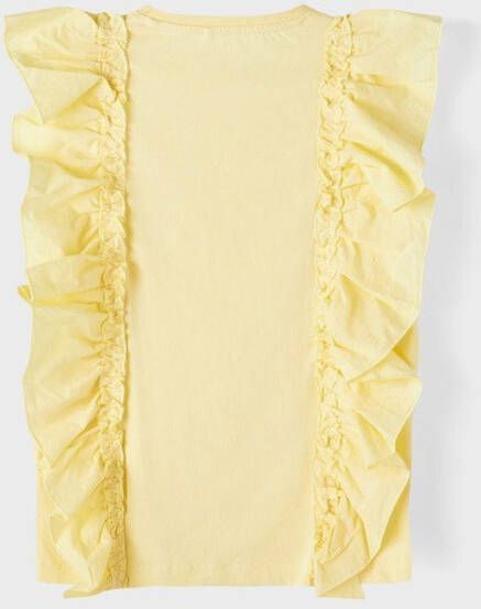name it Mouwloze top ruches