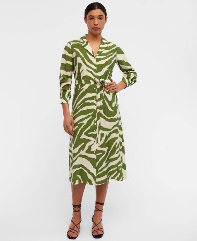 Object Shirt Dress 120 , Groen, Dames