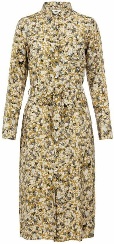 OBJECT blousejurk OBJAZZA met all over print en ceintuur kaki