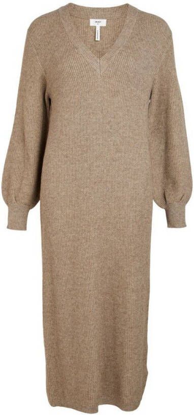 OBJECT gebreide jurk OBJMALENA camel