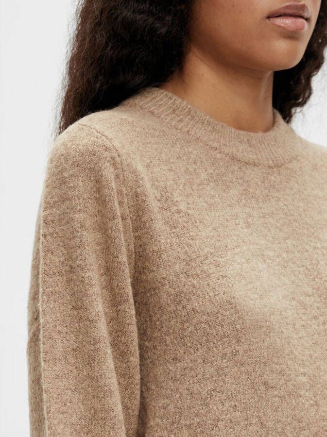 OBJECT gemêleerde jurk OBJEVE lichtbruin