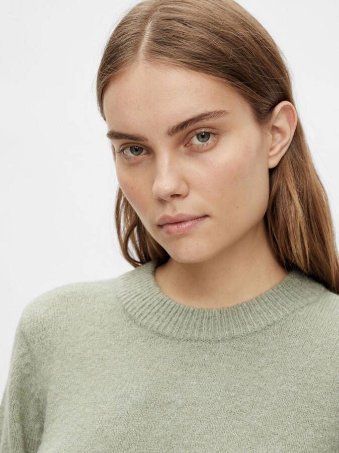 Object Gebreide jurk met ballonmouwen