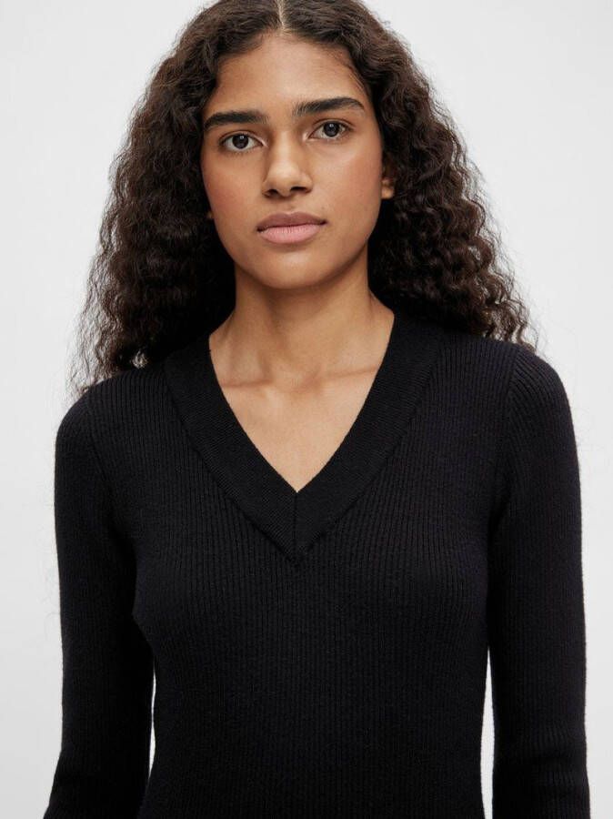 OBJECT gebreide jurk OBJFAE zwart