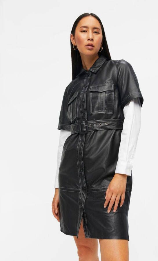 Object Leren jurk riem