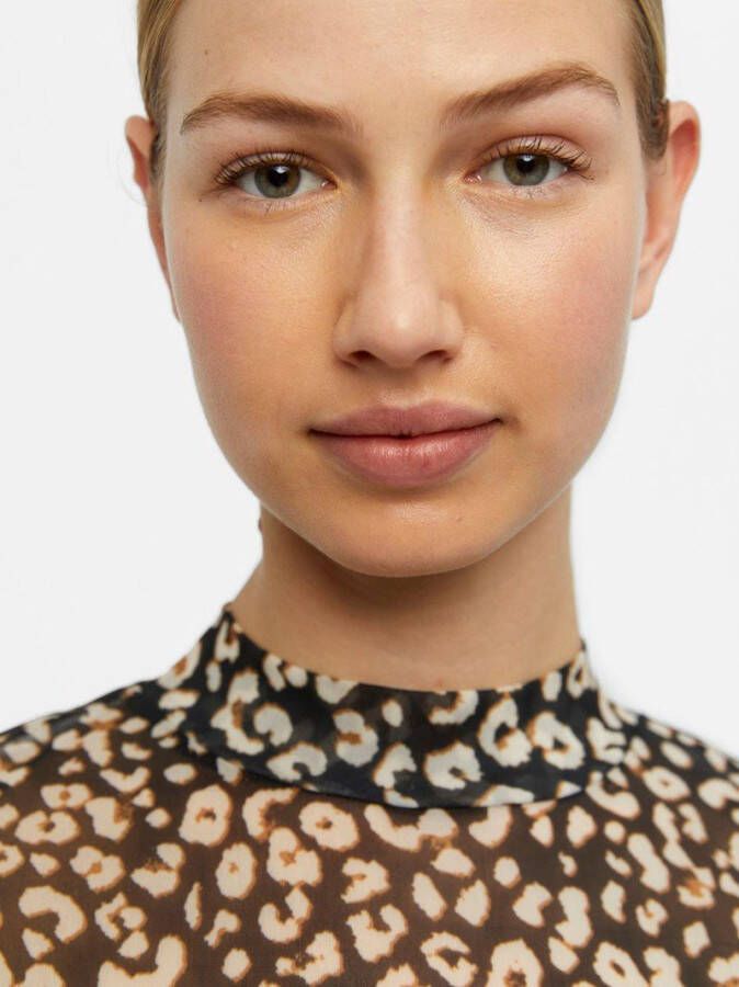 Object Zwarte Midi Jurk Mariann L/s Dress