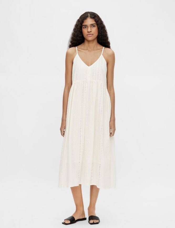 Object Midi jurk broderie