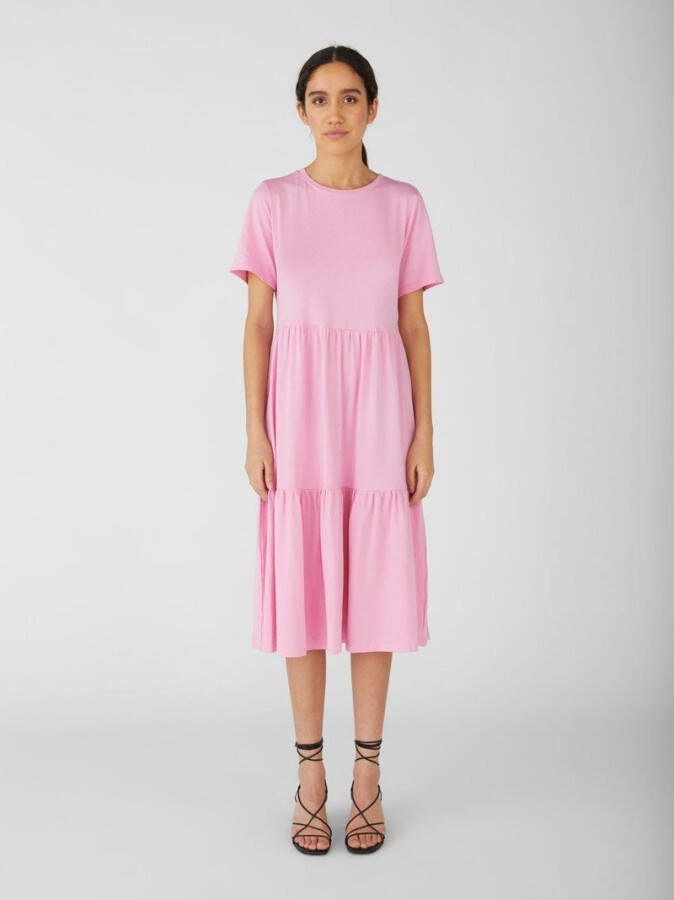 Object Midi jurk korte mouwen