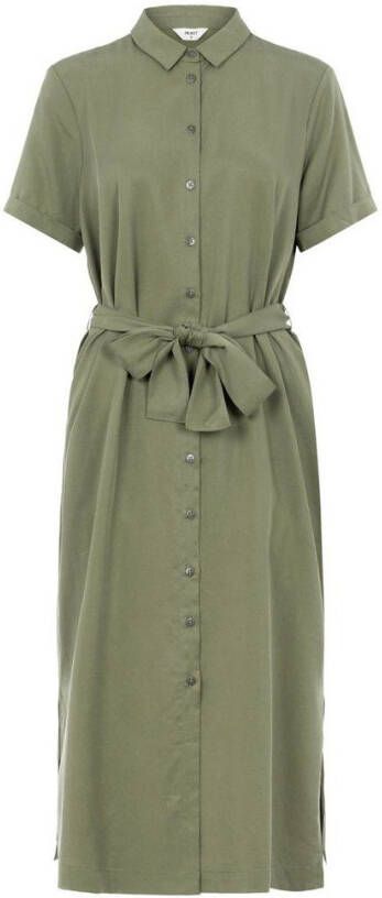 OBJECT blousejurk OBJTILDA met ceintuur groen