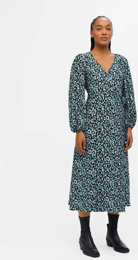 Object Objleonora l/s wrap midi dress noos