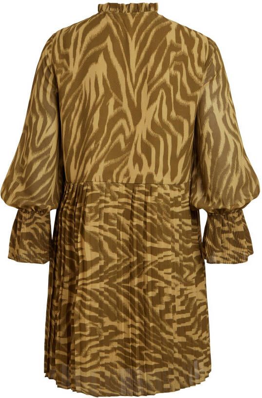 OBJECT blousejurk met zebraprint groen OBJZANIA