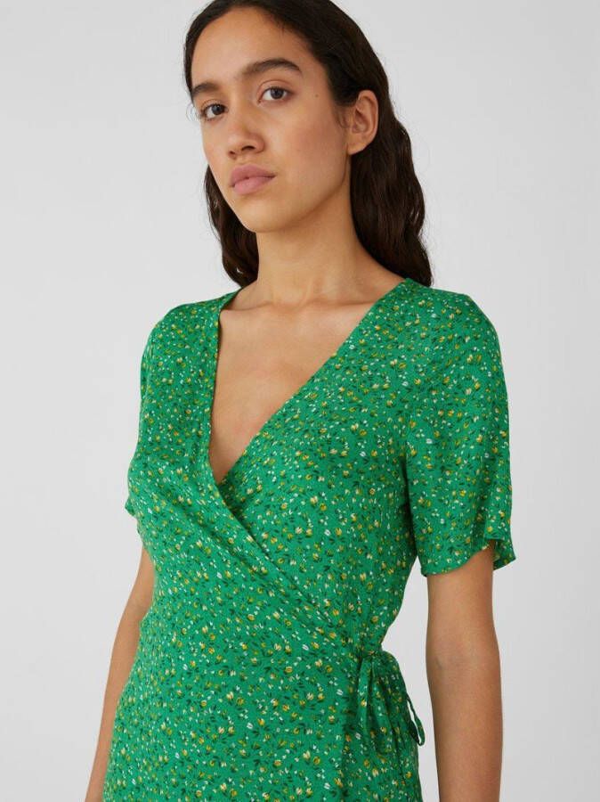Object Long Wrap Dress , Groen, Dames