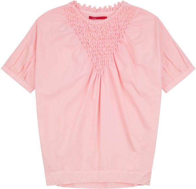 Oilily Daalder roze zomerjurk met hand gesmokte voorzijde