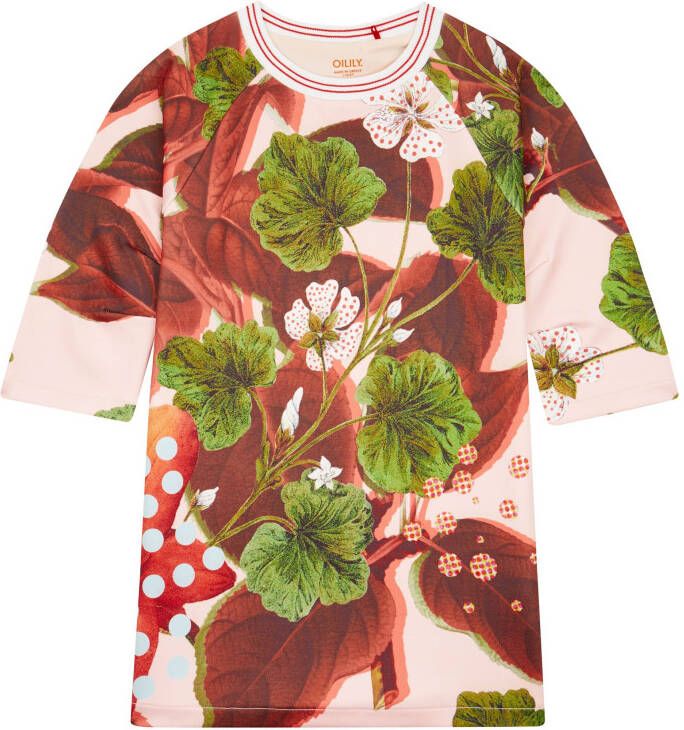 Oilily Hannes sweatjurk jurk van scuba met bloemenprint