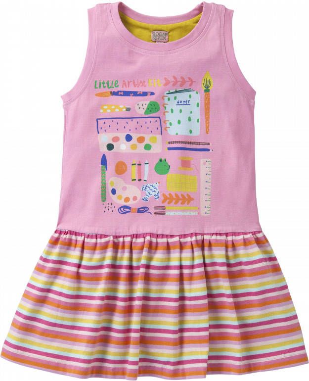 Room Seven Oilily Jersey jurkje met roze duo print in zomerse kleuren