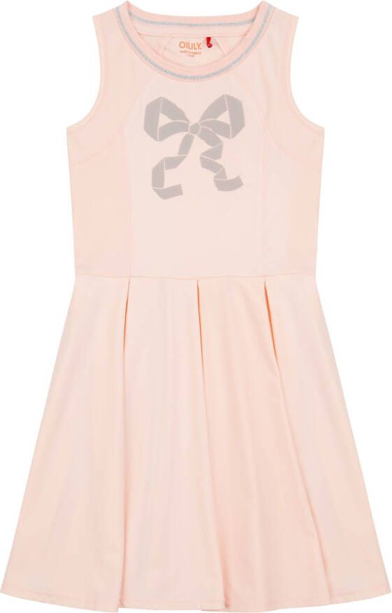Oilily Taartje roze jurkje met geprinte reflecterende strik